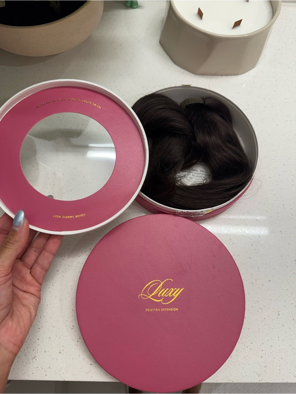 Luxy mocha Brown Ponytail Extension - never worn. 20” (120g) real human hair